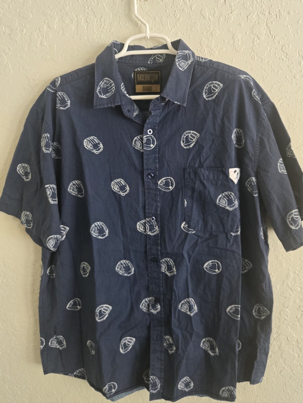 Baseballism Short Sleeve Button Down